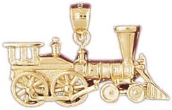 Dazzlers Solid 14k Gold Locomotive Train Charm 4.5 Grams Pendant