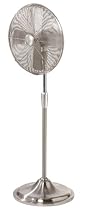 Hunter 90121 Century 17-Inch Oscillating Pedestal Fan, Brushed Nickel