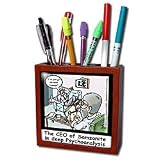 Londons Times Funny Medicine Cartoons - CEO Of Samsonite Explores Extra Baggage At Shrink - Tile Pen Holders-5 inch tile pen holder