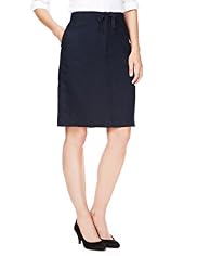 Pure Linen Knee Length Skirt