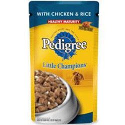 Pedigree Little Champions Healthy Maturity Morsels in Sauce with Chicken and Rice Wet Dog Food