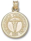 Creighton Blue Jays Caduceus Pendant - 14KT Gold Jewelry