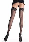 Valentine's Day Sheer Thigh High Nylon Stocking with Lace Top and Back Seam