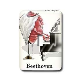 Londons Times Funny Music Cartoons - Beethoven - Light Switch Covers - single toggle switch