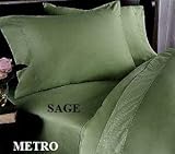 METRO 1200 Thread Count 3 - PC Duvet Cover Solid - Sage Queen.