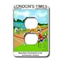 Londons Times Funny Bugs and Slugs Cartoons - Snail Marathon - Light Switch Covers - 2 plug outlet cover