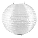 White Soji Solar Lantern w/ Amber LED