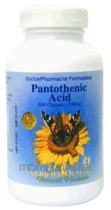 Pantothenic Acid 500 mg 100 Capsules by Verified Quality