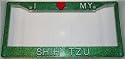 Green Glitter I Love My Shih Tzu Frame