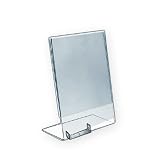 Azar 252050 Vertical Slated L-Shaped Sign Holder with Business Card Pocket 8.5-Inch Weight by 11-Inch Height, 10-Pack