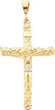 10K Gold INRI Crucifix Charm