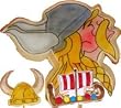 Viking Head/ship Cookies
