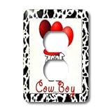 Doreen Erhardt Baby Designs - Western Cowboy with Red Balloons - Light Switch Covers - 2 plug outlet cover