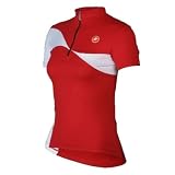 Castelli 2008 Women's Onda Short Sleeve Cycling Jersey - Red/White - A8031-023