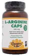 L-Arginine 500mg With B6 Gluten-Free - 50 - VegCap