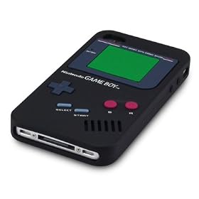 IPHONE 4S GAMEBOY STYLE RETRO SILIKON SKIN CASE SCHUTZH�LLE IN SCHWARZ, QUBITS RETAIL VERPACKUNG