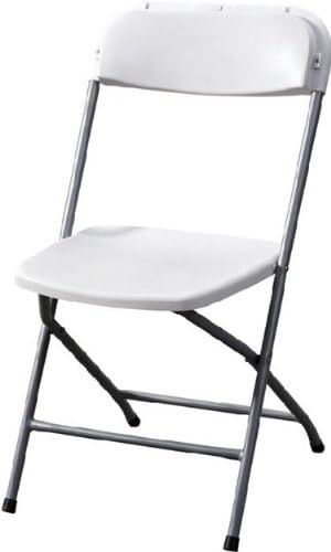 Duralight Folding Slim Chair, 18 by 17 by 32-Inch, White Granite, Set of 4