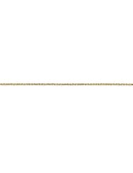 14k Yellow Gold 8in 1.2mm D/C Machine-Made Lobster Clasp Rope Chain/Wt-1.63g
