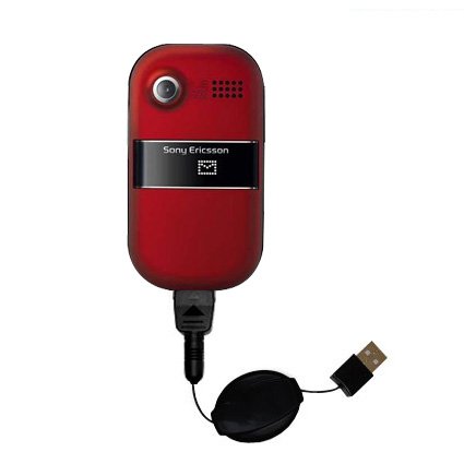 Retractable USB Cable for the Sony Ericsson z320i with Power Hot Sync and Charge capabilities - Gomadic Brand w/ TipExchange Technology