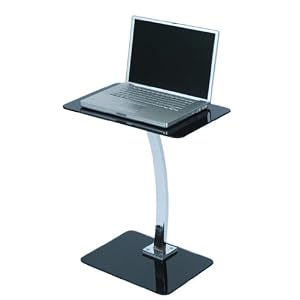 Black Glass Laptop Computer Stand