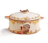 Thanksgiving Turkey covered Casserole Dish With Lid Beautiful Holiday Table Decor