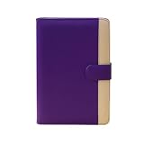 Mod Flip Genuine Leather iRiver eBook Reader Organizer Case (Violet/Creme)