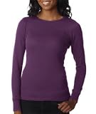 Next Level Apparel Ladies Soft Long-Sleeve Thermal T-Shirt, Plum, Large