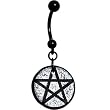 Handcrafted Silver Dichroic Pagan Star Belly Ring