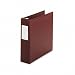 Office Products : D-Ring Binder with Label Holder, Burgundy, 3 Capacity