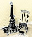 Dollhouse Miniature Pot Belly Stove and Rocker Chrysnbon® Kit