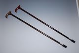 from PinkWebShop Comfortable Escort Handle Wooden Walking Stick 86cm With Rubber Stop - Set of 2