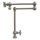 IMAGE OF Vintage III Patented Deck Mount Pot Filler with Cross Handles and a Swivel Aerator Finish: Oil Rubbed Bronze