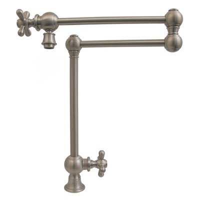 Vintage III Patented Deck Mount Pot Filler with Cross Handles and a Swivel Aerator Finish: Oil Rubbed Bronze
