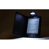 GreatShield Premium Quality Kindle 4 (Non Touch Version) Lighted Leather Case Cover with Built-in Light - Black