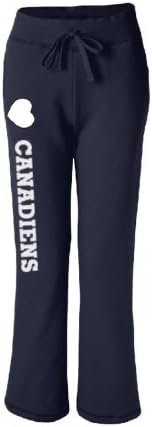 Womens Canadiens Sweatpants Navy Blue Size Small