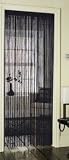 Tassell Fringe Door Curtain Divider Black 90 x 200