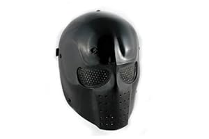 Airsoft Army of Two Airsoft Black Mask With Mesh Stamped Metal Eyes