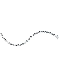 1.0ctw 4.0mm (1/6") Black Diamond Fashion Bracelet 10K White Gold