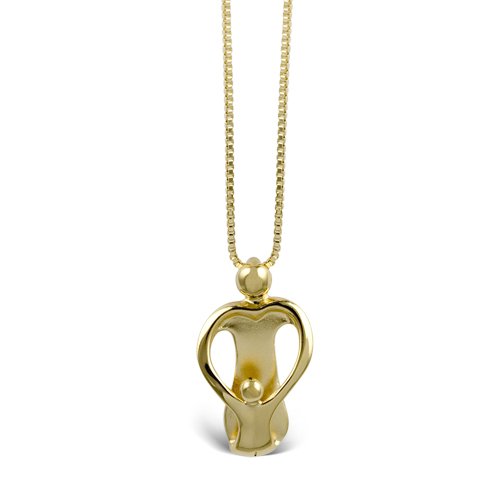 Loving Family® 18k Gold Clad Pendant Featuring a Loving Mother and Her Child