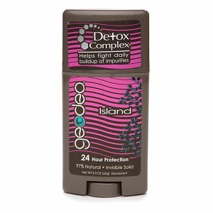 Geodeo Natural Deodorant Stick with Detox Complex Island - 2.3 Oz, Pack of 2