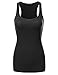 JJ Perfection Women's Solid Ribbed Knit Racerback Tank Top (S-3XL)