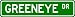 GREENEYE Street Sign ~ Fishing ~ Great Fish Sign for your Lodge, Gameroom, Basement, Garage, Barn