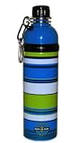 Stainless Steel Water Bottle – Blue Stripe