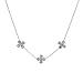 Necklace With 1.70ctw Precious Stones - Genuine Clean Diamonds and Topazes Made of 14K White Gold. Total item weight 5.5g Length 18in