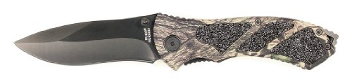RUKO 3-1/4-Inch Blade Folding Knife with Plain Edge Camouflage Handle