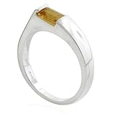 Sterling Silver Citrine Ring, Size 7