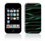 I-Phone 3G-3GS light weight Silicone Case Black with Fluorescent Green Stri ....