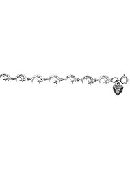 Sterling Silver Crescent Moon Charm Bracelet