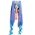 グラデーションで印象度アップ！　90cmブルーミックスポニーカールウィッグ wig106 ゴスロリ ロリータ パンク コスプレ コスチューム メイド