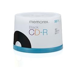 Memorex 700MB/80-Minute 48x CD-R Media (Black, 50-Pack Spindle)